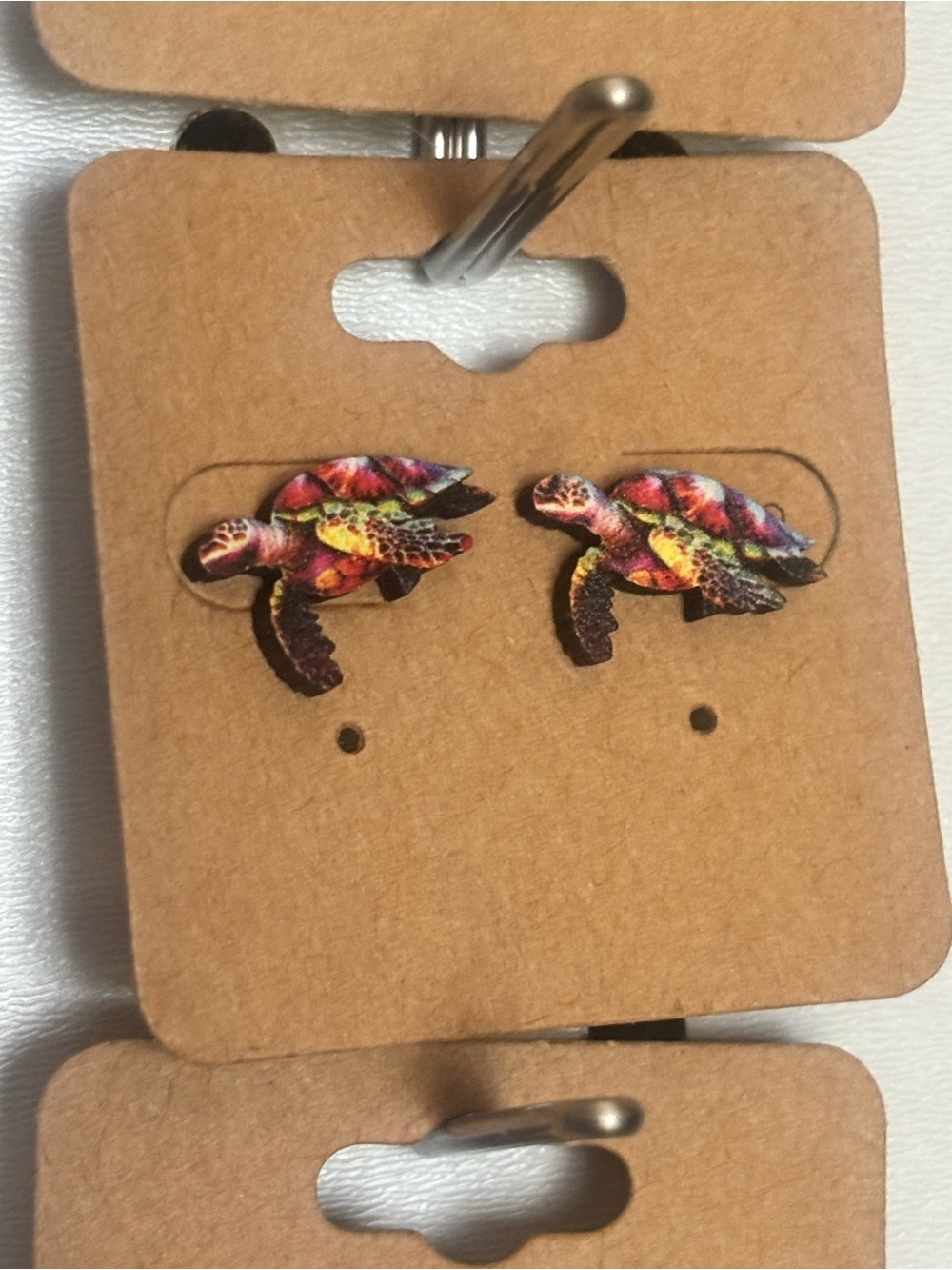 Colorful Turtle Stud Earrings for Reptile Lovers